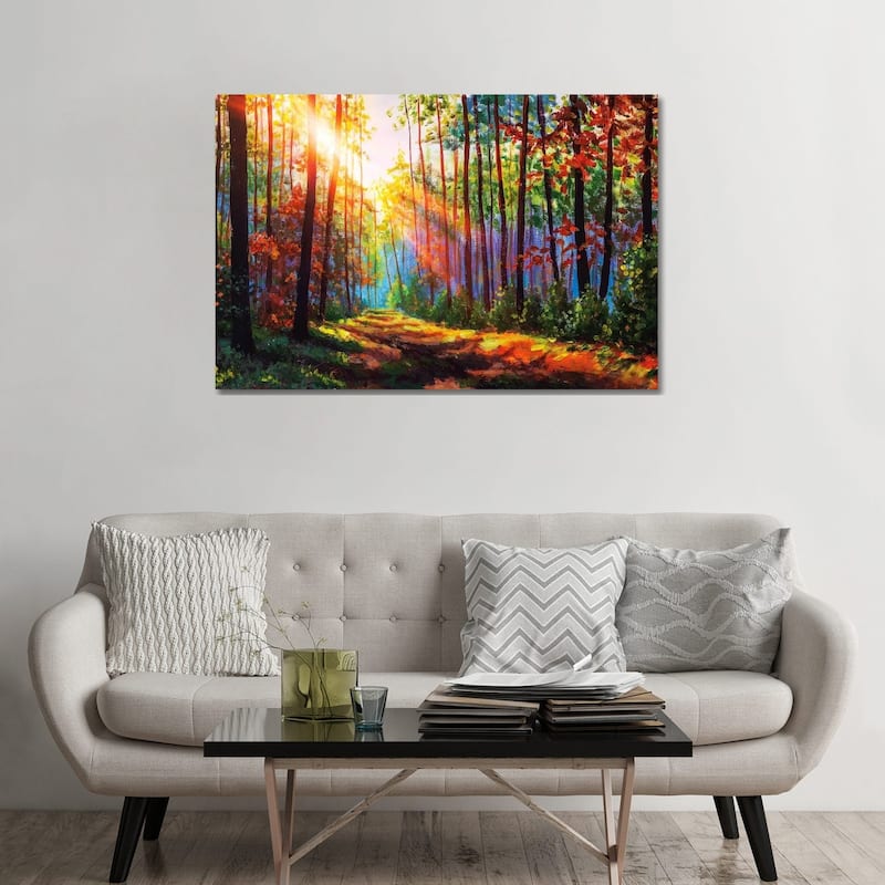 iCanvas "Amazing Autumn Forest In Morning Sunlight." by Valery Rybakow Canvas Print - 32x48x1.5