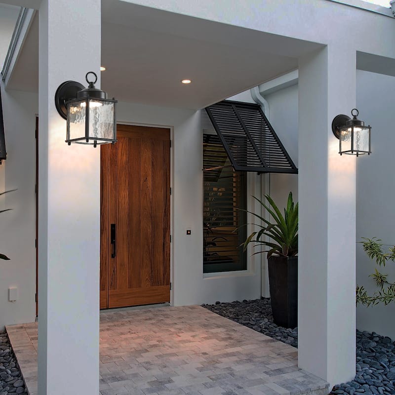 Outdoor Wall Sconce Lights with Clear Glass, Outdoor Garage Sconce Lighting Waterproof Farmhouse for House Patio Doorway