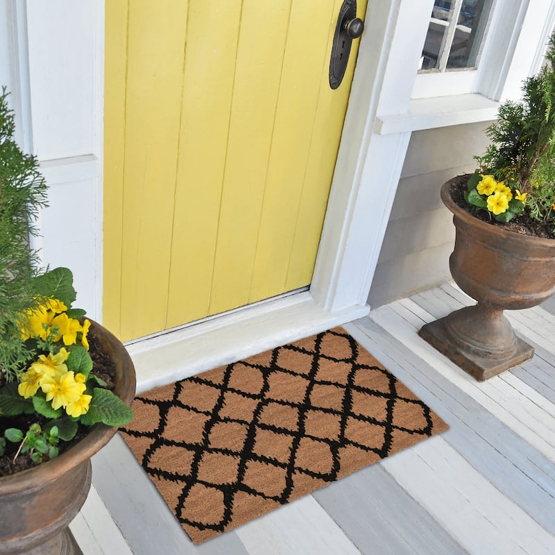 Liora Manne Trellis Coir Welcome Door Mat (1'6" x 2'6")