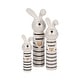 preview thumbnail 9 of 32, Ceramic Lines Bunny with Heart Figurine - White