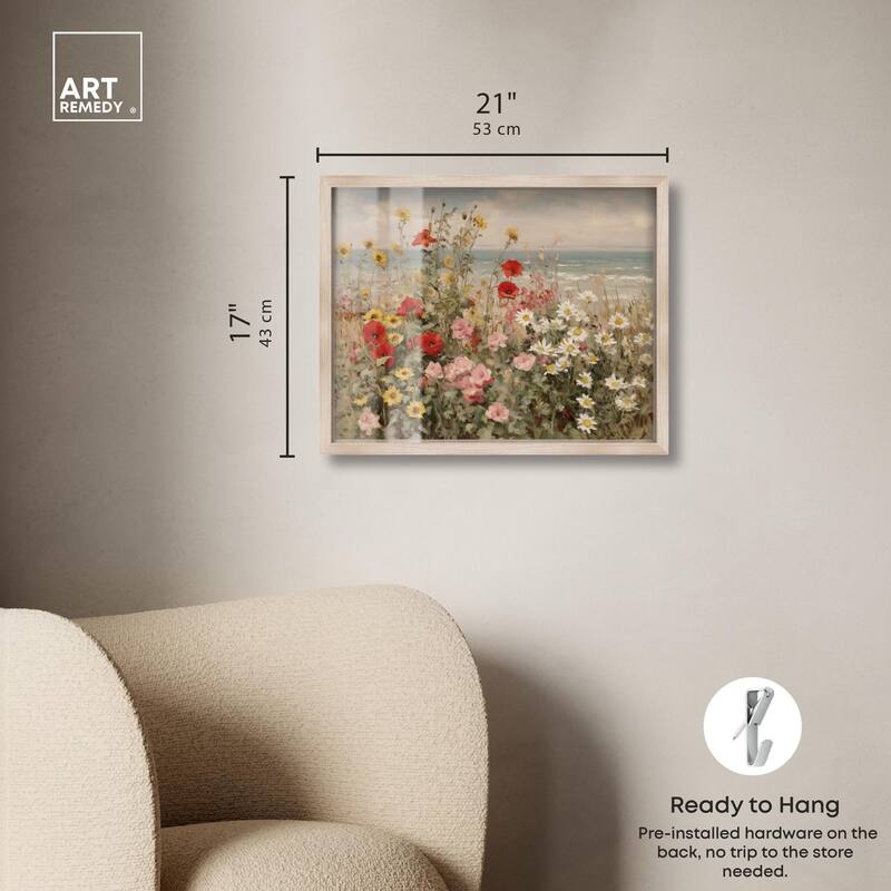 Misty Ocean Field II Shadowbox by Art Remedy