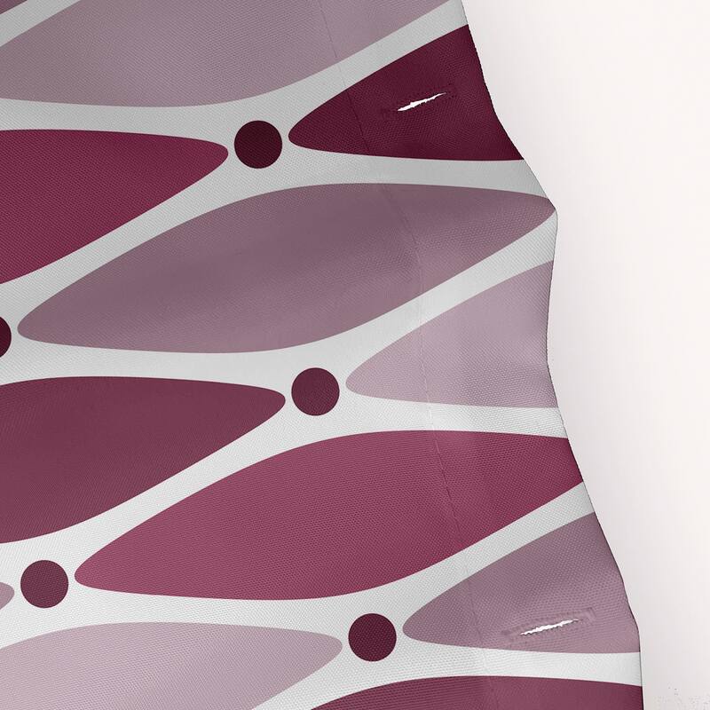 71 x 74-inch Wavy Geometric Print Shower Curtain