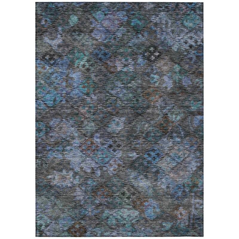 HomeRoots Floral Traditional Rectangle Outdoor Rug