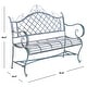 preview thumbnail 21 of 29, SAFAVIEH Outdoor Living Abner Wrought Iron 46-inch Garden Bench. - 45.8" W x 20" L x 40" H