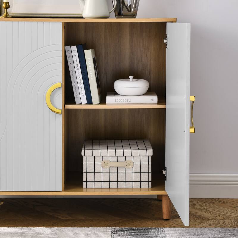 Comfortable Storage Cabinet with Adjustable Shelves