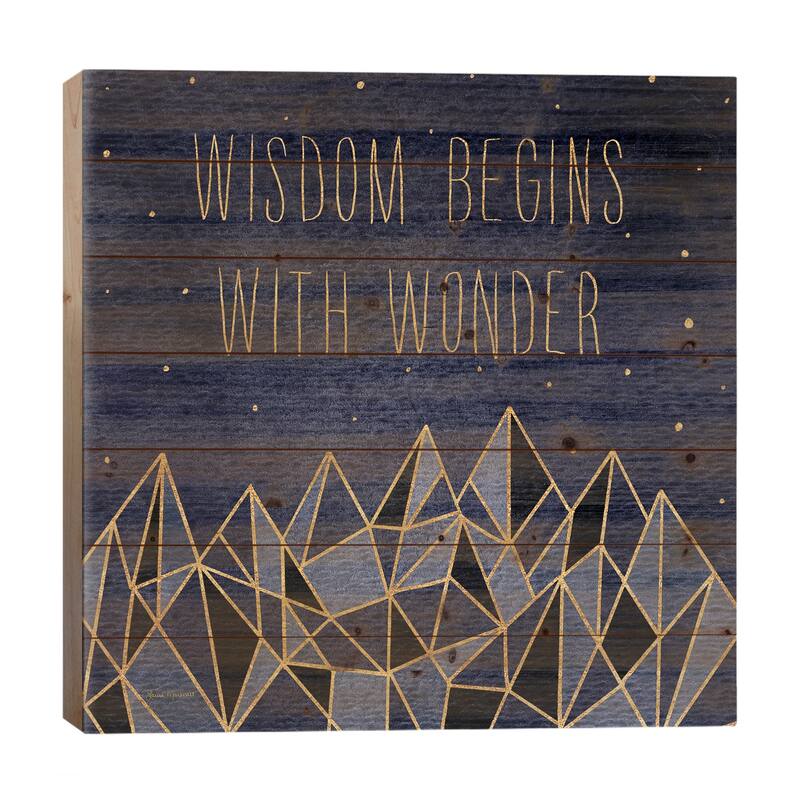 Written In The Stars I Print On Wood by Laura Marshall - Multi-Color - 26x26x1.5