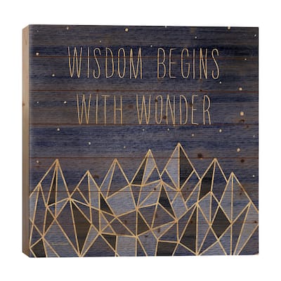 Written In The Stars I Print On Wood by Laura Marshall - Multi-Color