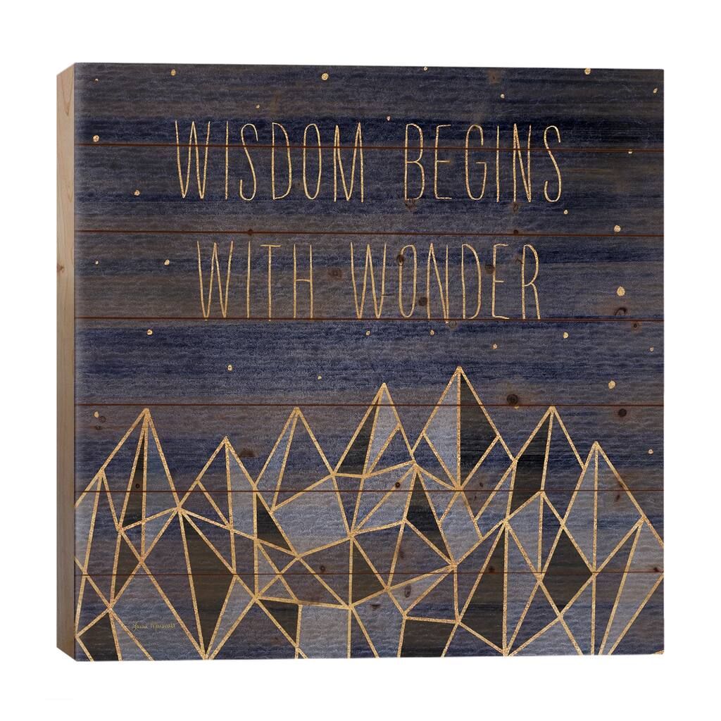 Written In The Stars I Print On Wood by Laura Marshall - Multi-Color