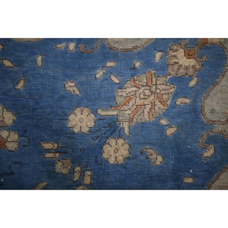 Over-Dyed Distressed Tabriz Persian Vintage Hand-Knotted Wool Carpet - 8'2" x 10'8"