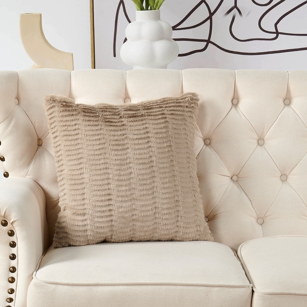 1 Pc Shaggy Wavy FauxFur Pillow Shell Soft Cushion Covers for Sofa