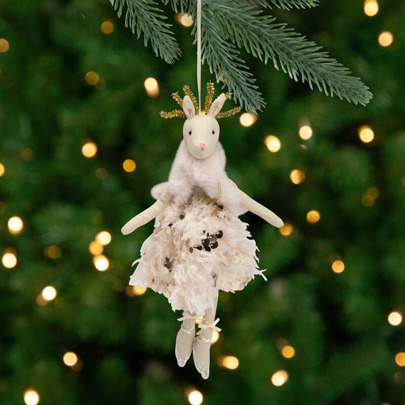 Reindeer Ballerina Hanging Christmas Figure - 12"