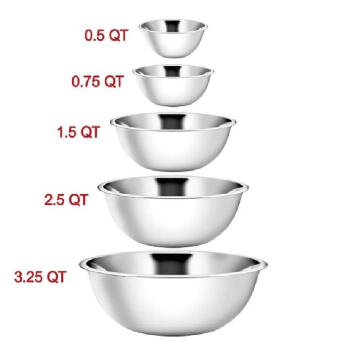 Premium Polished Mirror Nesting Stainless Steel Mixing Bowl