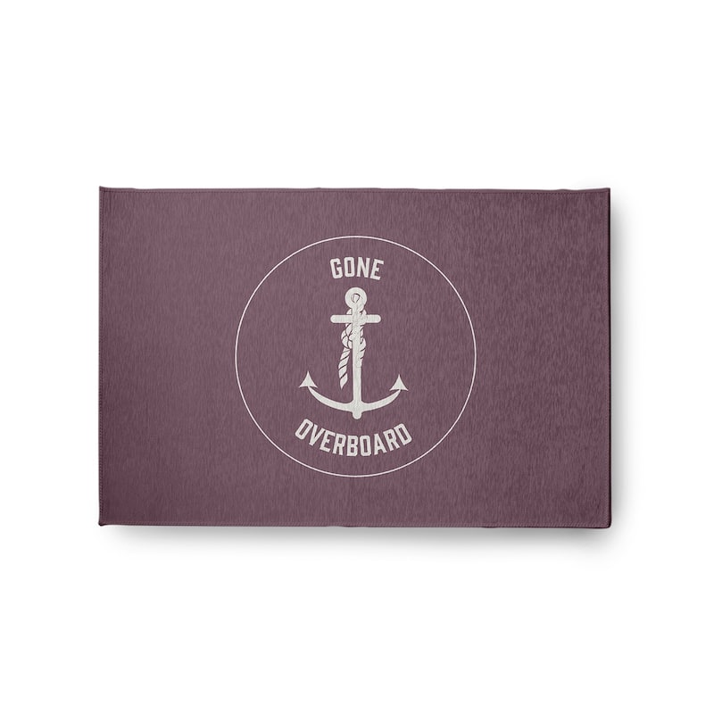 Gone Forever Overboard Nautical Chenille Rug - Dusty Purple - 2' x 3'