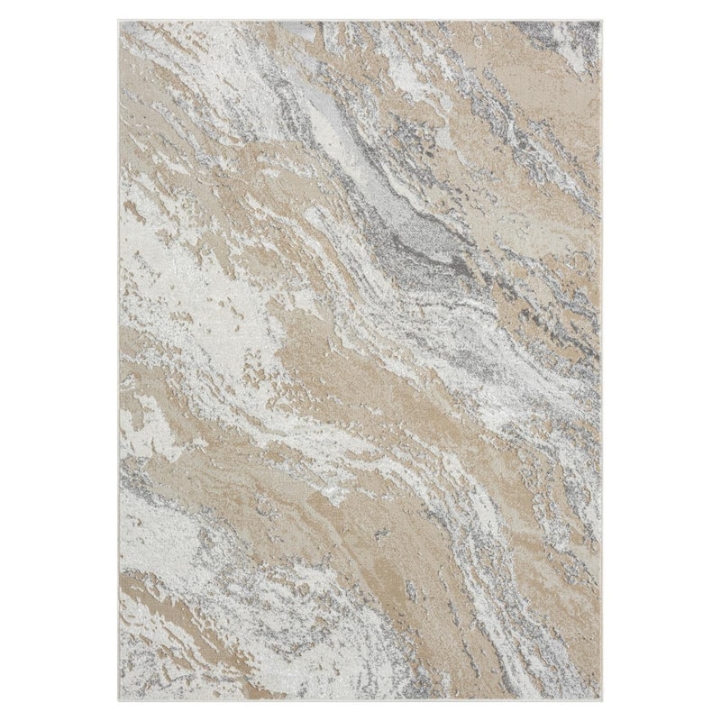 Luxe Weavers Modern Abstract Swirl Metallic Indoor Area Rug