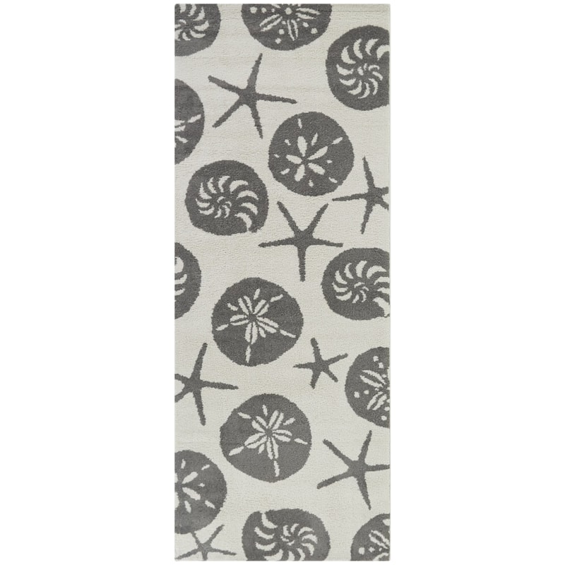 Stafford Nautilus Medallion Coastal Nautical Area Rug