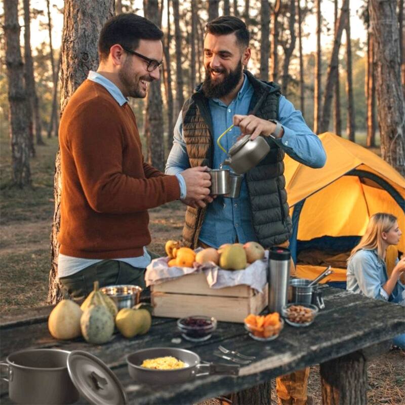 12Pcs Aluminum Camping Cookware Set