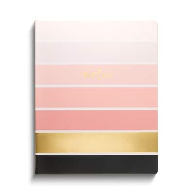 Curata Ombre Pink Gold Notes 8x10in 256 Lined Pages Desk Journal