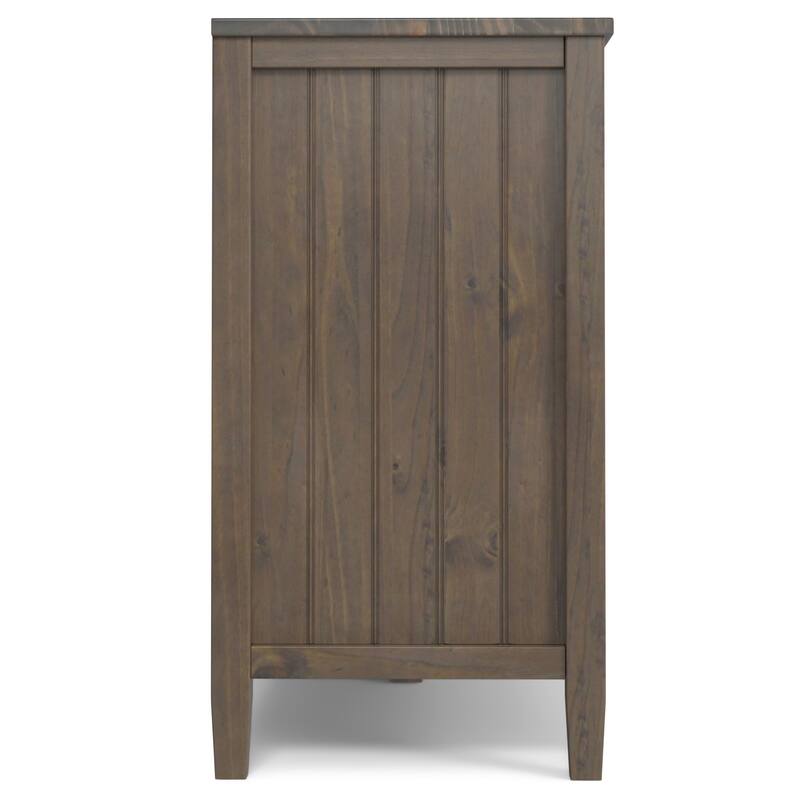WYNDENHALL Rowan SOLID WOOD 53 inch Wide Contemporary TV Media Stand in Smoky Brown For TVs up to 60 inches