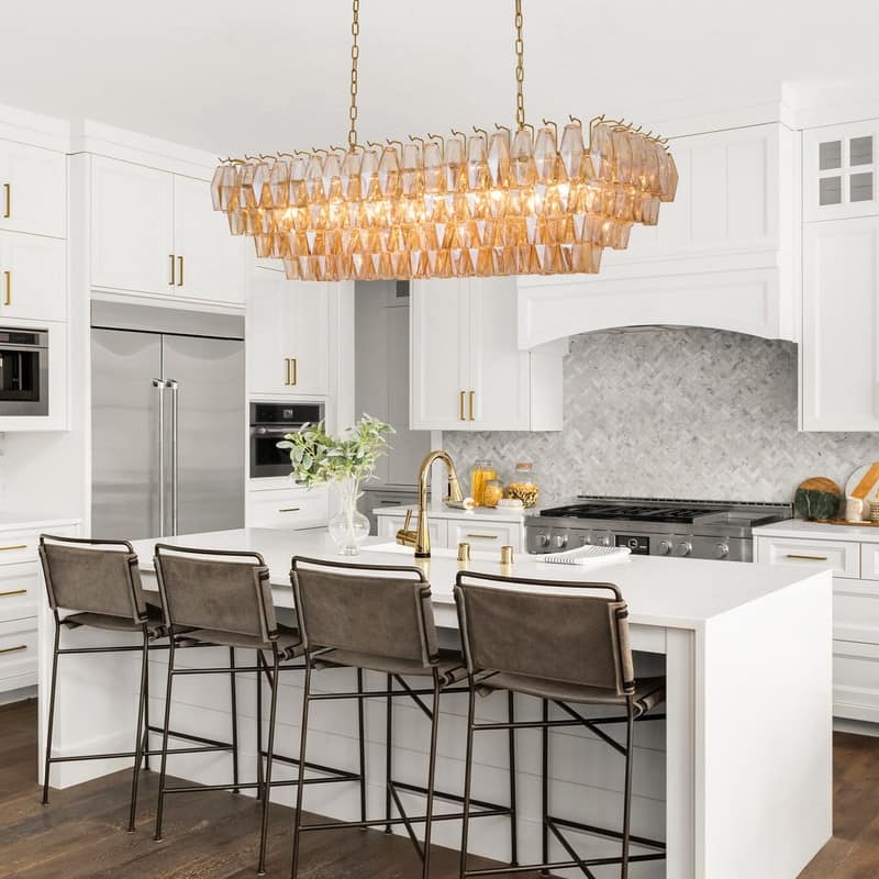 KAYLA 37in Modern Extra Large Black Chandeliers