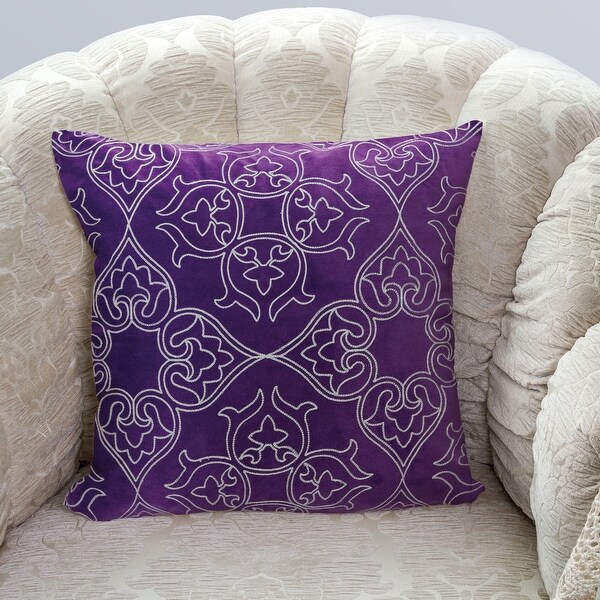 Hadzic Contemporary Purple Accent Pillows Set of 2 by Gracewood