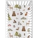 preview thumbnail 2 of 4, Sweet Jojo Designs Woodland Forest Animals Boy Girl Gender Neutral 2 Pack Fitted Crib Sheets Solid Dark Green and Animal Friends