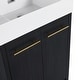 preview thumbnail 62 of 76, Plywood Freestanding Bathroom Vanity in Black Chestnut with Integrated Resin Sink