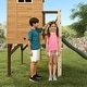 preview thumbnail 5 of 18, 9-in-1 Wooden Playhouse with Slide & Sandbox