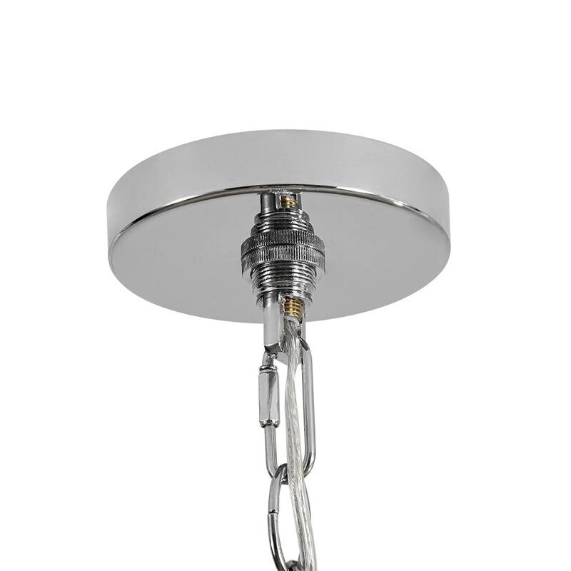 French Glam 5-Light Candle-Style Crystal Chrome Chandelier - 21.3in