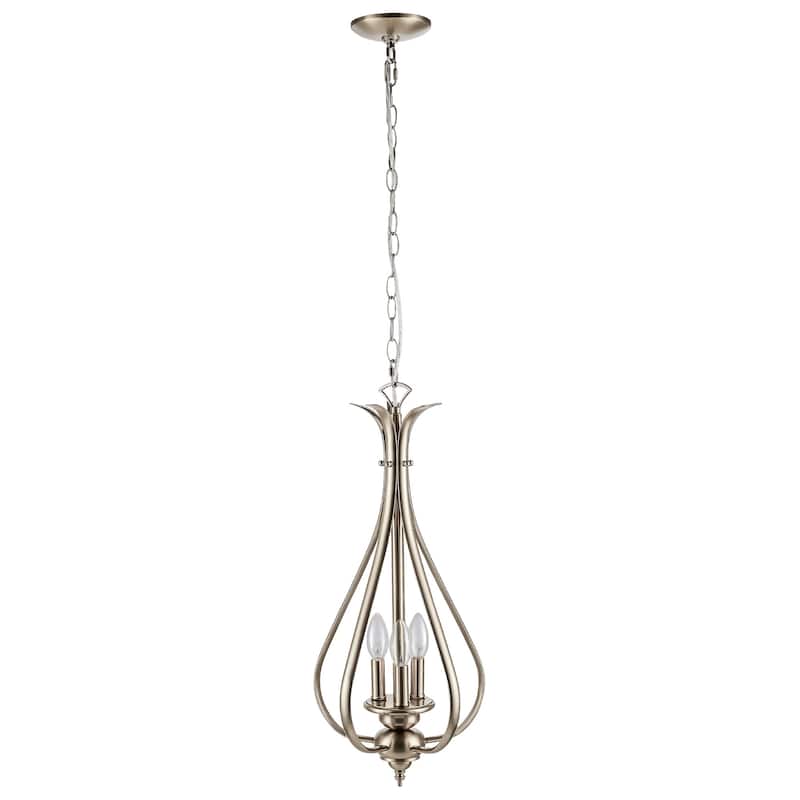 3-Light Dimmable Geometric Teardrop Pendant Chandelier