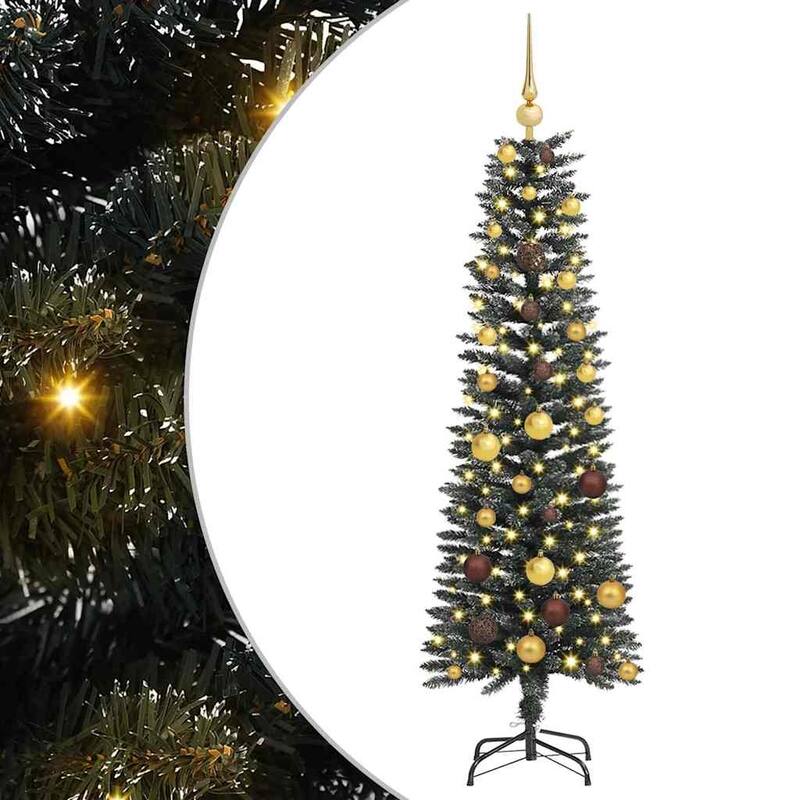 vidaXL Artificial Christmas Tree with 150 LEDs Green 43 x 43 x 150 cm