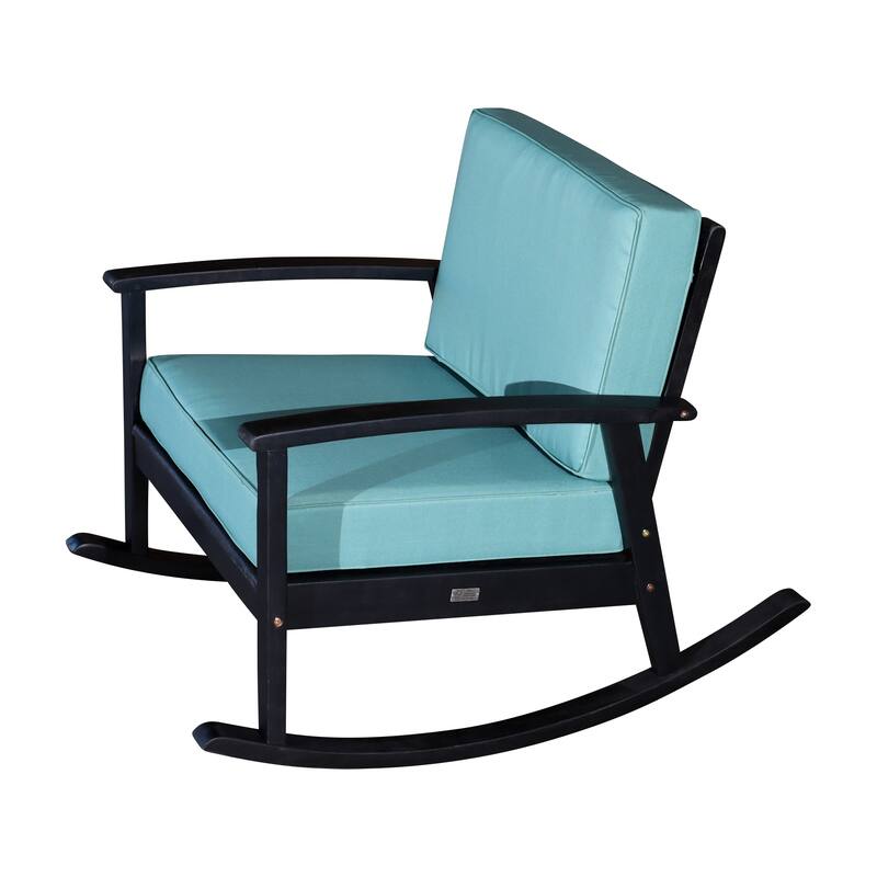 DTY Outdoor Living Longs Peak Eucalyptus Rocking Chair with Cushions