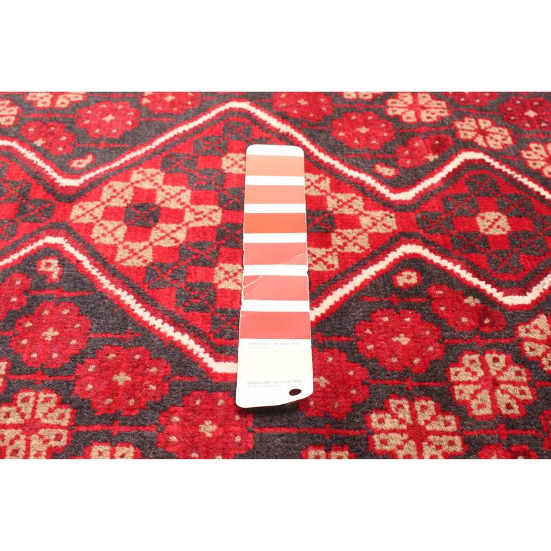 ECARPETGALLERY Hand-knotted Teimani Red Wool Rug - 2'11 x 4'10