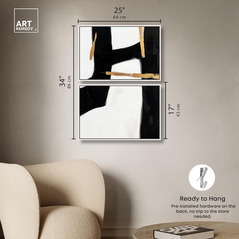 Urban Grid I Canvas Set of 2 by Art Remedy