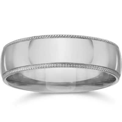 5mm Milgrain Wedding Band 950 Platinum