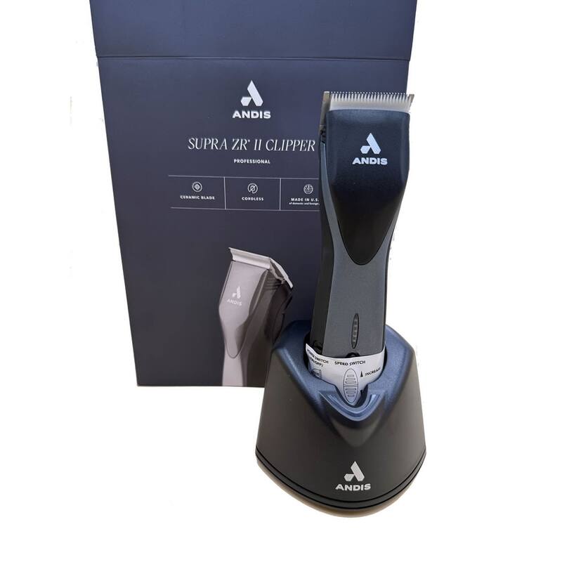 Andis Supra ZR II Cordless Rechargeable Hair & Beard Trimmer, Detachable Blade Clipper - Full Size - Black