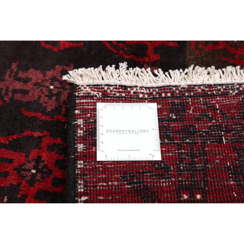 ECARPETGALLERY Hand-knotted Baluch Black, Red Wool Rug - 3'1 x 5'9