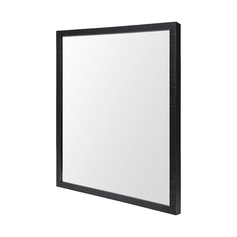 Bristol Black 20x24 Faux Wood Frame Bathroom Vanity Mirror - 21.5L x 1.8W x 25.5H