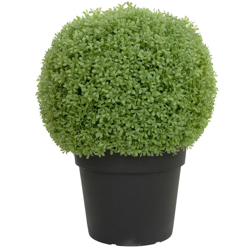 22" Artificial Boxwood Ball Topiary in Round Pot Unlit - 15