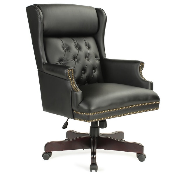 Shop Belleze Executive Wingback Traditional Office Faux ...