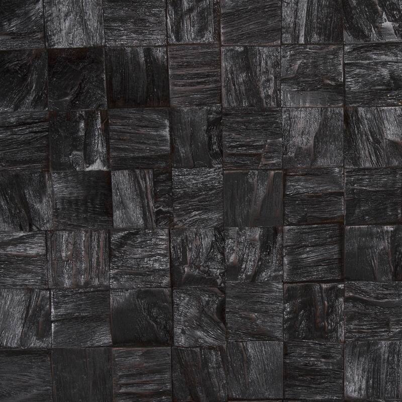 Into the Abyss I Dark Brown Wood 32" Wall Art - 32.0L x 1.3W x 32.0H