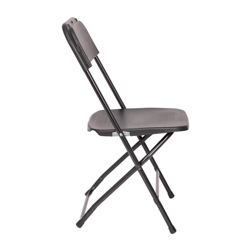 Big and Tall Commercial Folding Chair - Extra Wide 650LB. Capacity - Durable Plastic - 4-Pack