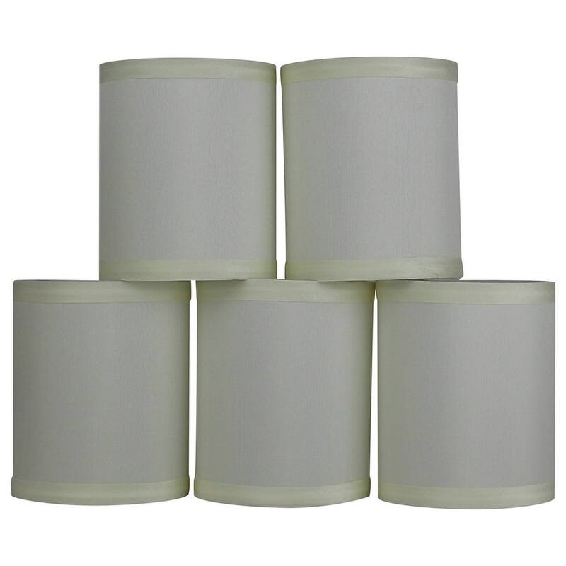 Chandelier Drum Shade, Faux Silk, Clip On, 4 inch Bottom Diameter, 4.75" Height