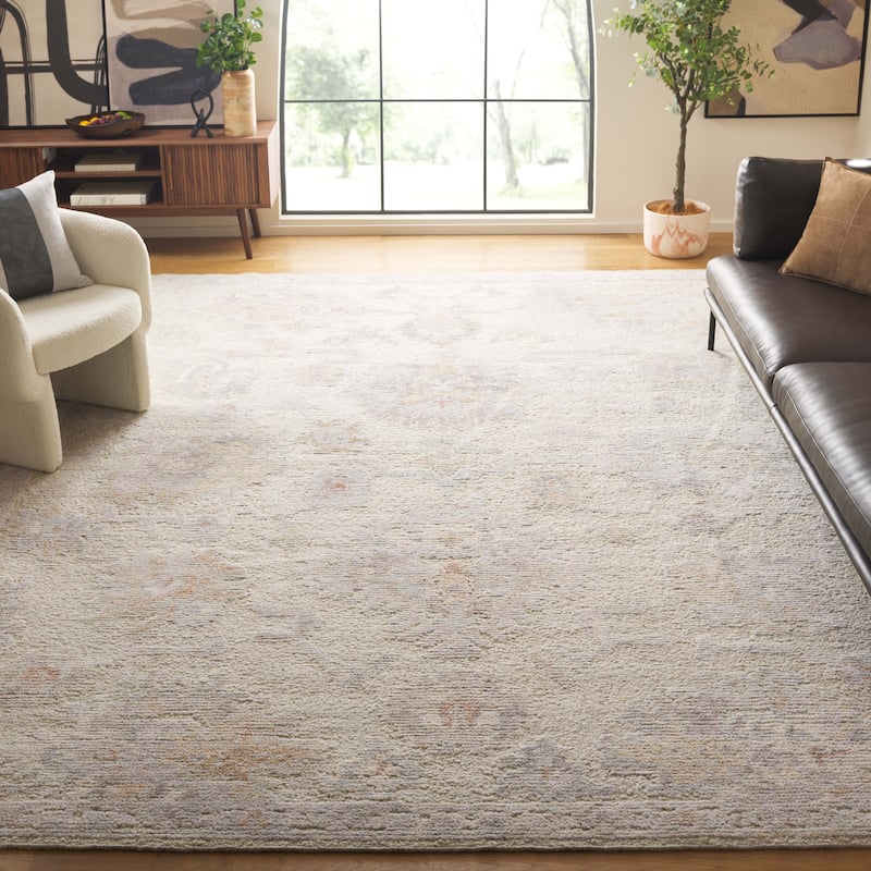 SAFAVIEH Hand-Knotted Tribeca Zorione Modern & Contemporary Wool Rug - 9' x 12' - Green/Beige
