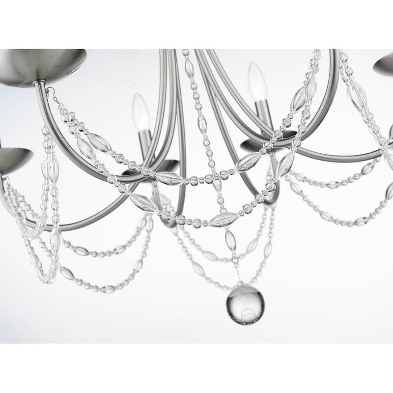 Golden Lighting Mirabella Gold-tone Steel 6-light Chandelier