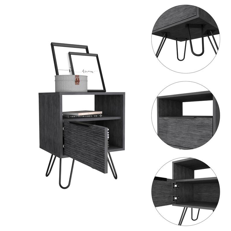 Modern Nightstand with 1 Drawer and 1-Shelf End Table Side Table Night Stand Bedside Table for Bedroom, Living Room