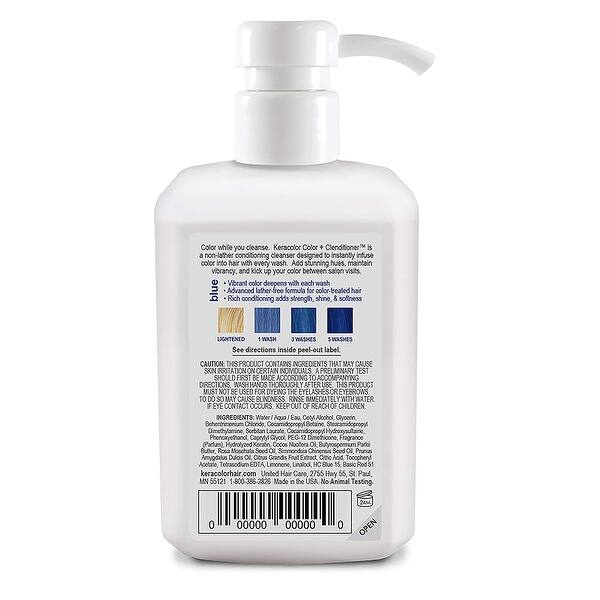 Shop Keracolor Clenditioner Blue Hair Dye Depositing Color Conditioner Colorwash Vegan And Cruelty Free 12 Fl Oz Overstock 31730922