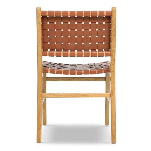 Poly & Bark Banda Teak & Leather Dining Chair - Solid Teak Wood