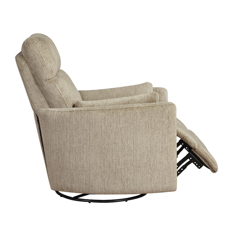 Abbeville 33" Microfiber Manual Swivel Glider Reclining Chair