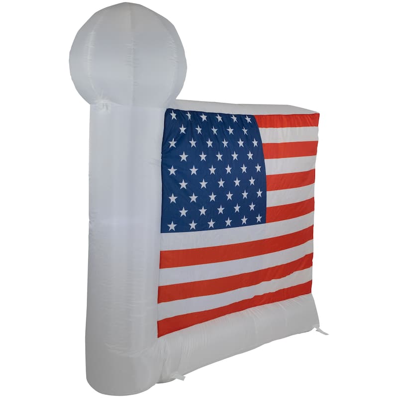 Lighted Inflatable Patriotic American Flag Outdoor Decoration - 5'
