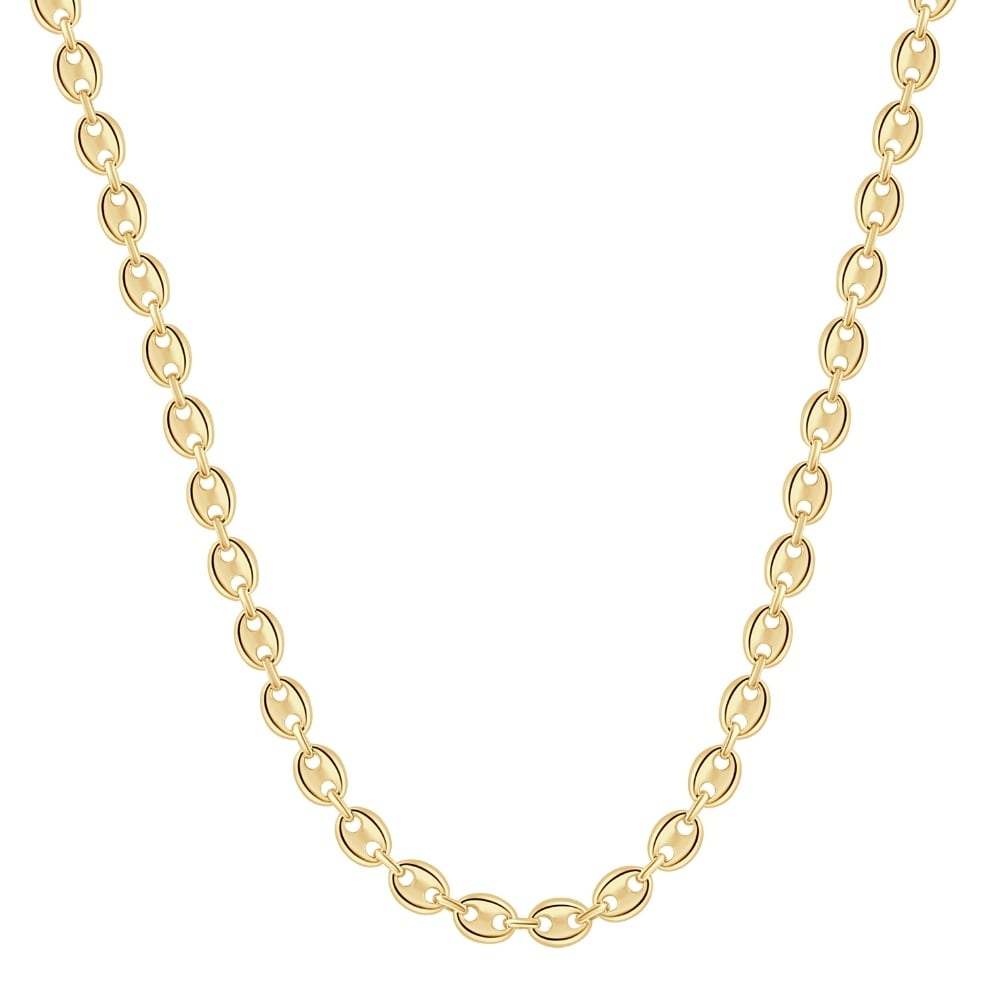Bliss Diamond Yellow Gold Mariner Women's 24" Chain Necklace 22 Grams 7mm Thick